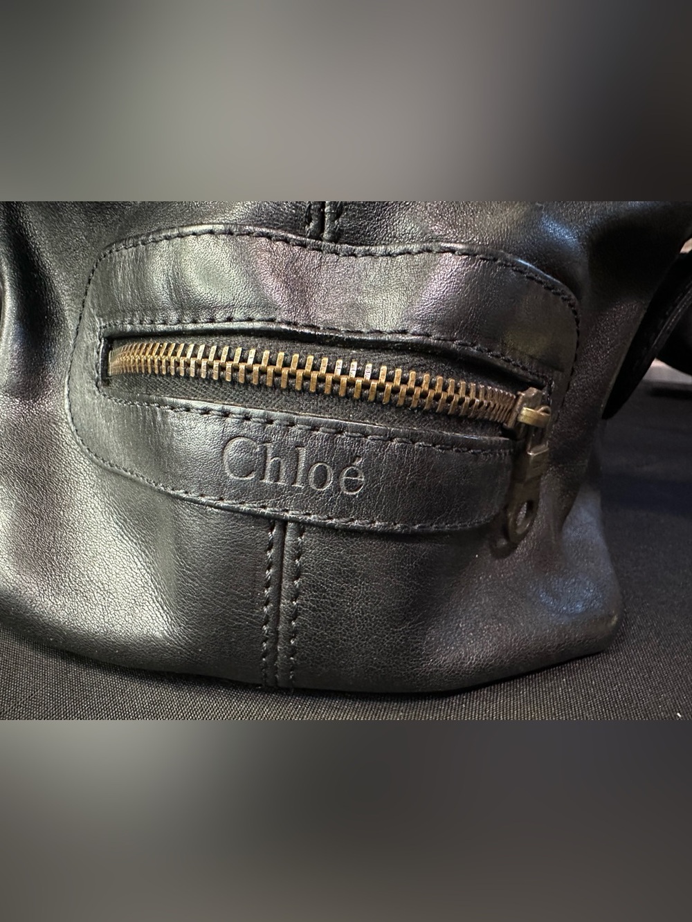 RARE Chloé F/W 2003 Phoebe Philo Era Black Leather Buckle Camera Bag Vintage Y2K - Picture 10 of 12